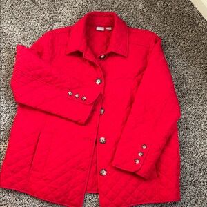 Chico's Vibrant Red Puffer Jacket